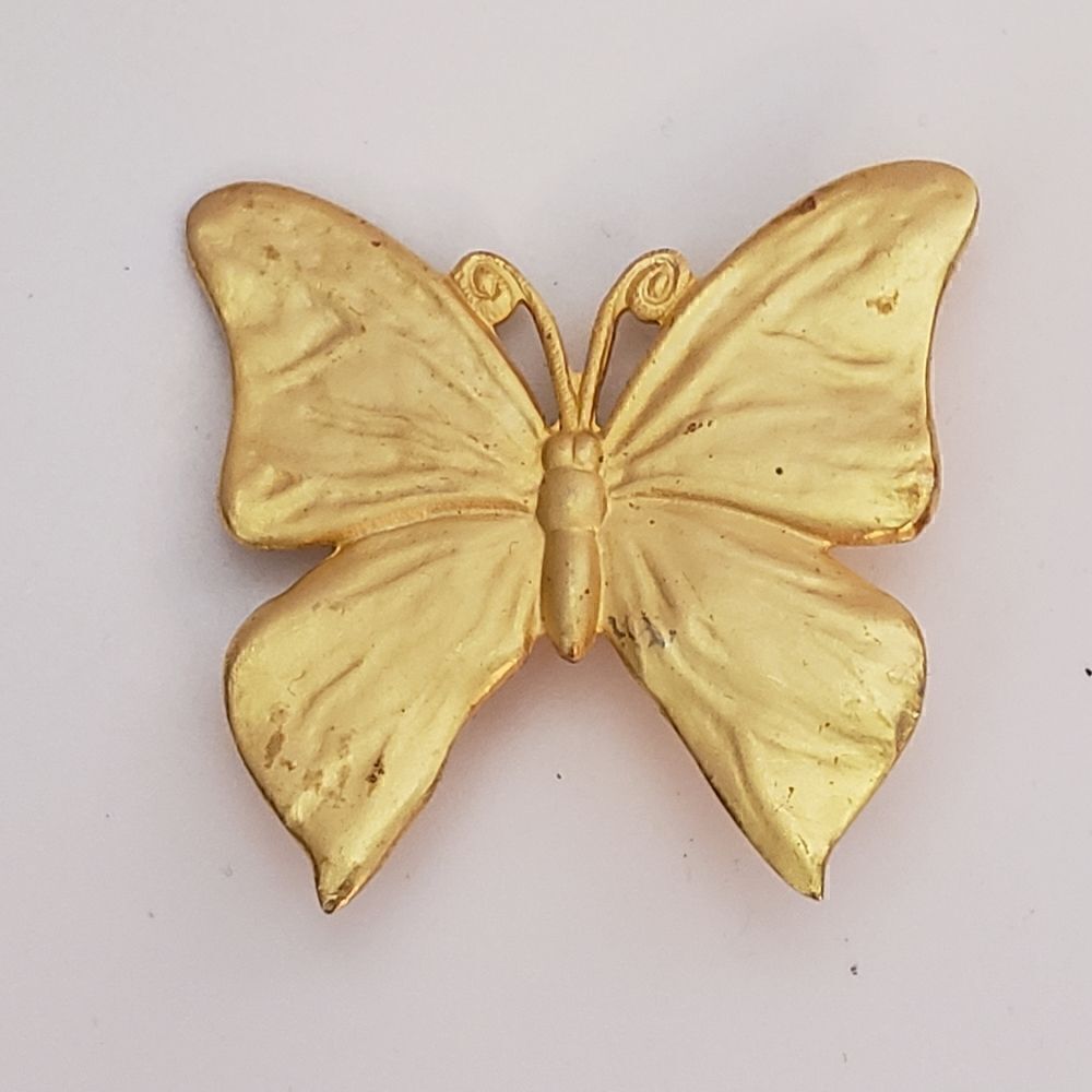 Vintage PREMIER DESIGNS Gold Tone Butterfly Brooch Pin